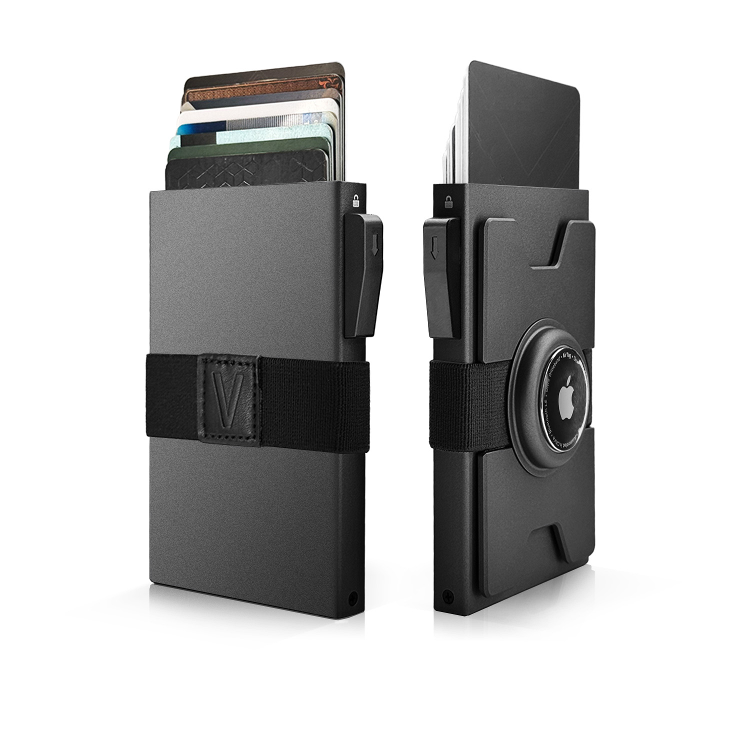 Card Case Minimalist - Smart Metal AirTag Wallet for Men: