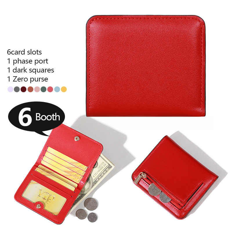 Card Case Minimalist - PU Minimalist Wallet - Snap Closure,