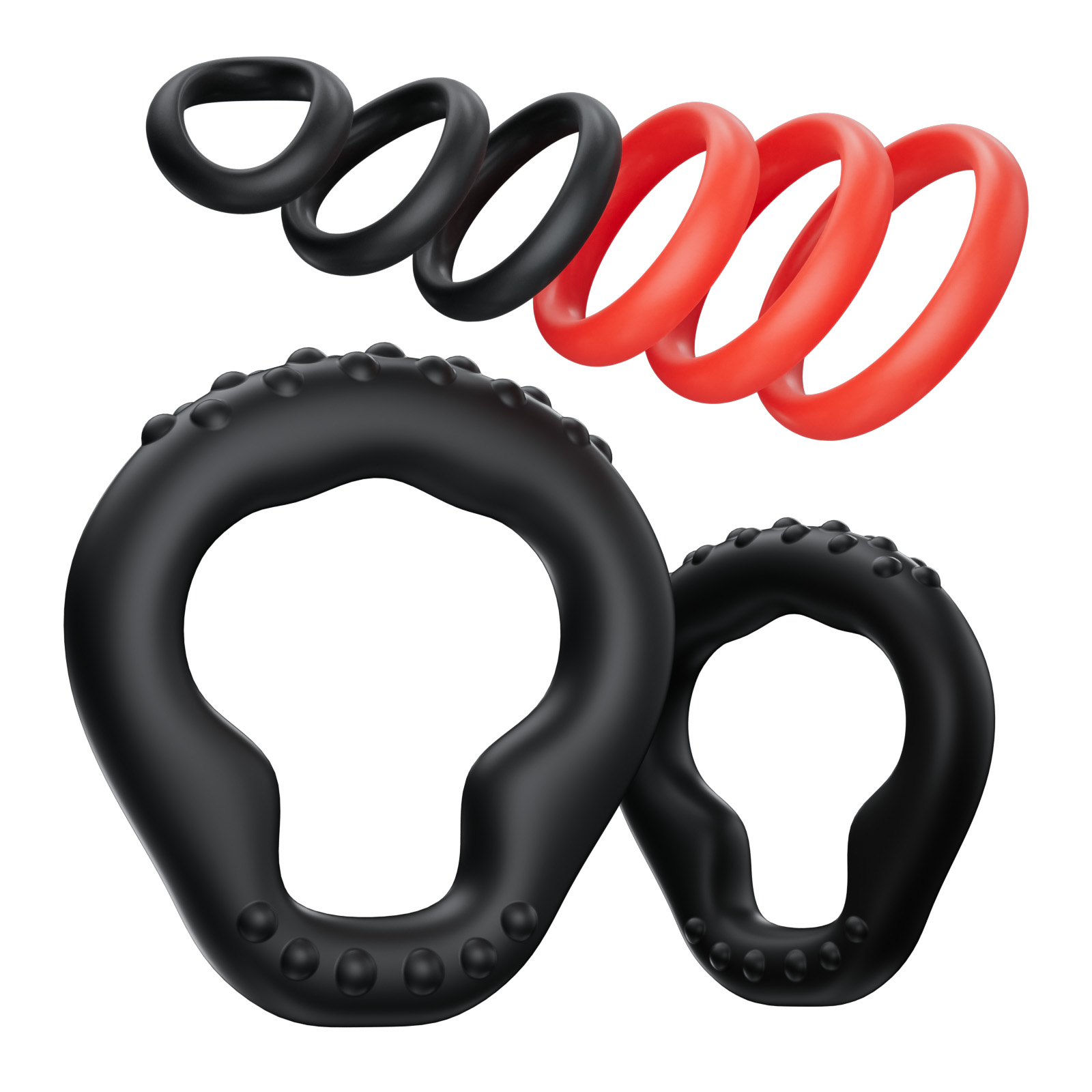 Men Accessories Combo - KUSHOR 8 PCS Silicone Penis Ring
