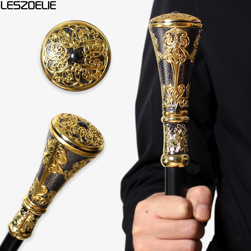 Quality Men'S Accessories - Luxury Gold & Black Straight Handle