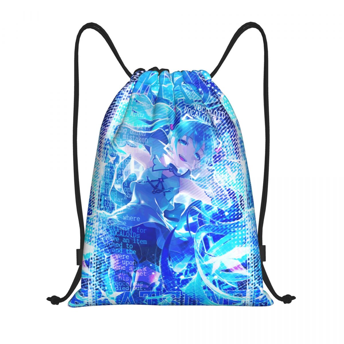 Men Accessories Shop - H-Hatsuned M-Mikus Manga Drawstring Backpack Women