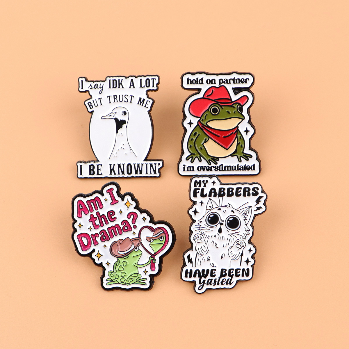 Cute Cartoon Quote Cat Lapel P - Men'S Accessories Quotes review and price