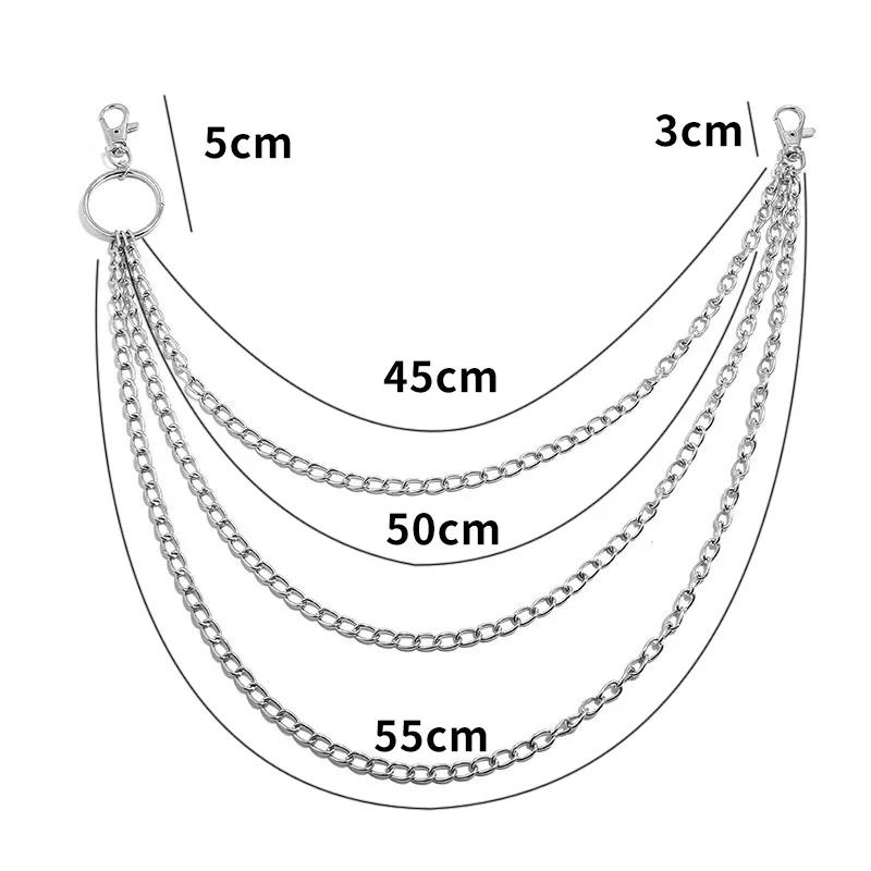 Layer Metal Belt Chain Punk Ho - Men Accessories Chain review and price