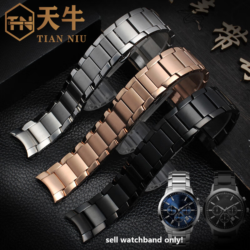 22mm Bracelet For Armani AR244 - Men'S Accessories Armani review and price