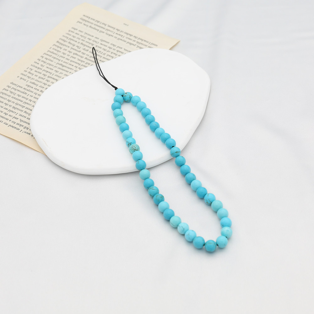 8MM Blue Turquoise Beaded Mobi - Men Accessories Chain review and price