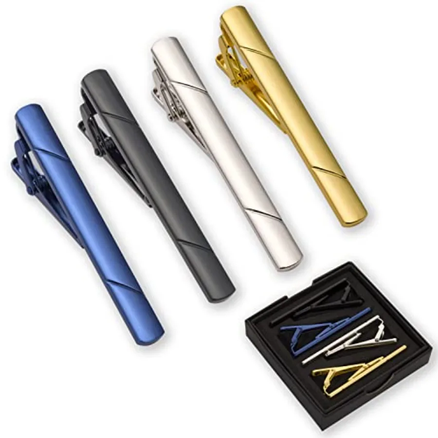 4Pcs Tie Clips For Men Tie Bar - Men Accessories Gift Box review and price