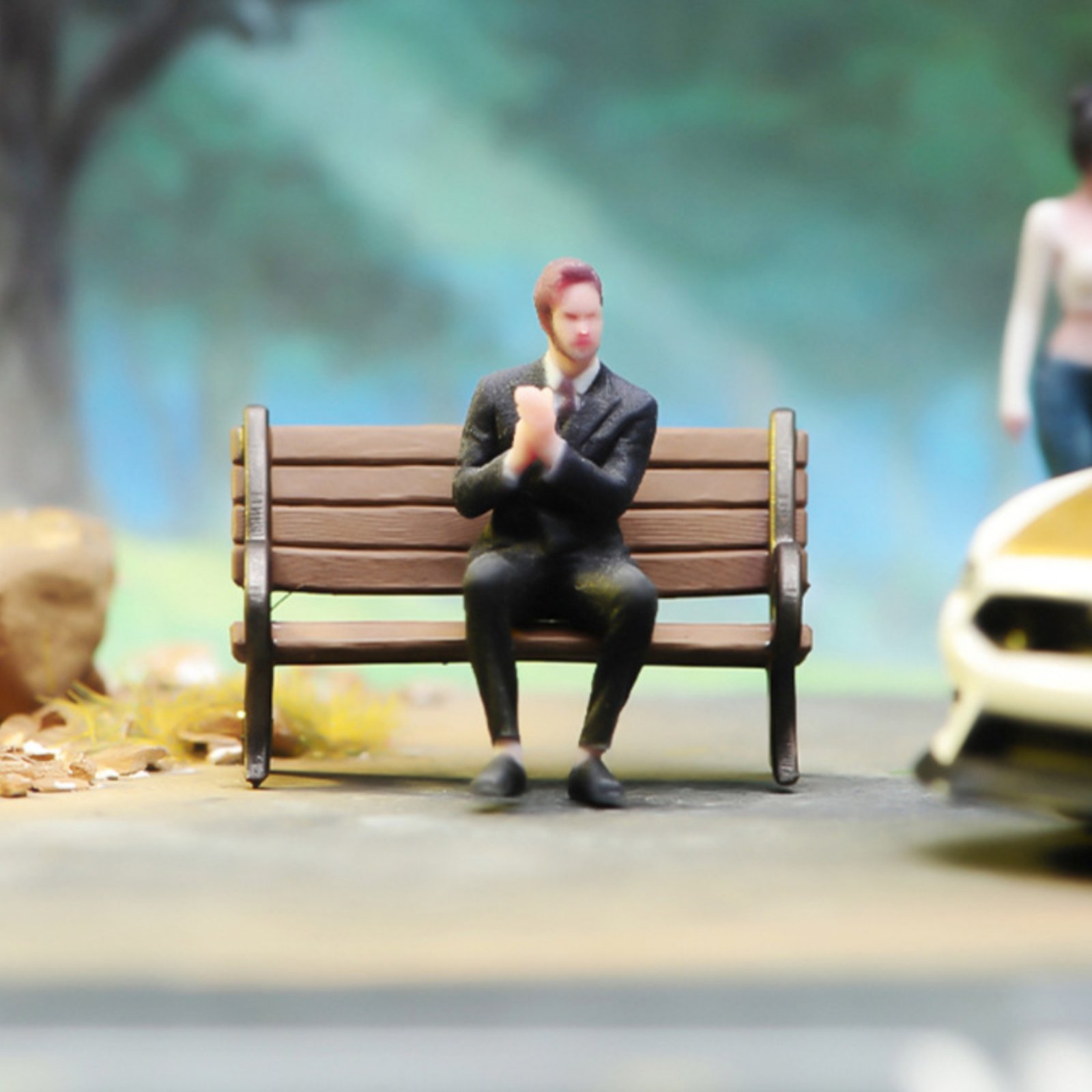 1:64 Scale Sitting Man Figure  - Men'S Accessories With Suits review and price