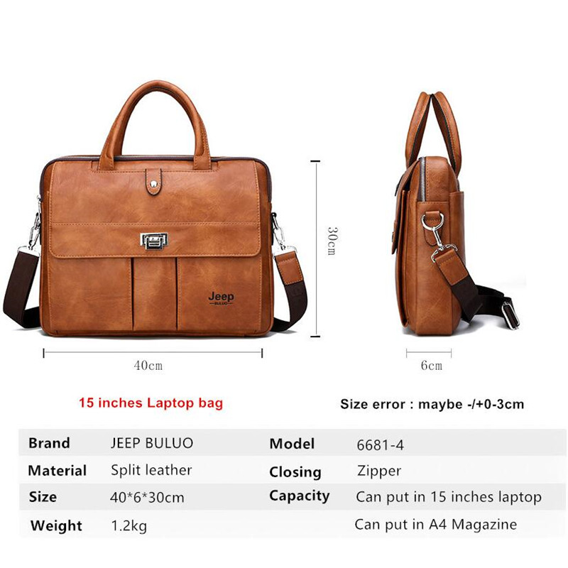 Jeep Buluo Men's Leather Brief - Men Accessories Bag review and price
