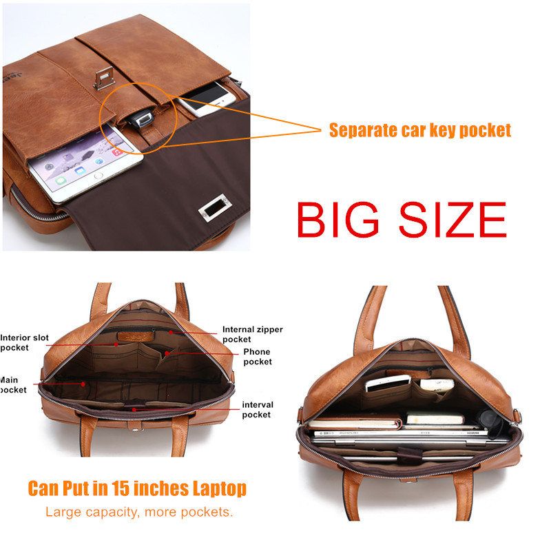 Jeep Buluo Men's Leather Brief - Men Accessories Bag review and price
