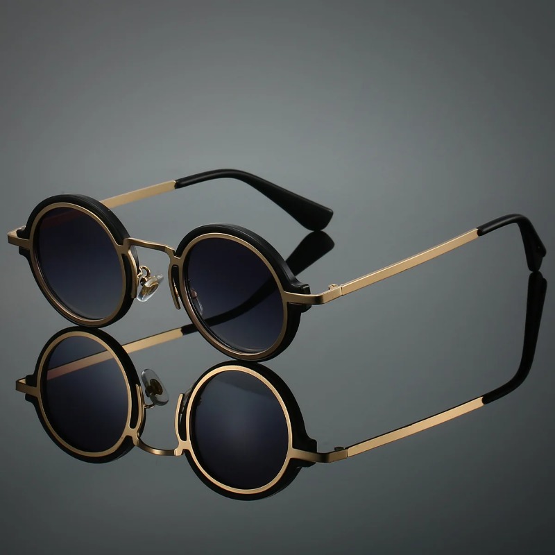 New Retro Metal Round Frame Su - Quality Men'S Accessories review and price